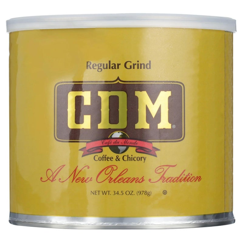 CDM Ground Coffee & Chicory Regular Grind, 34.5oz Can (Pack of 1) - Image 1